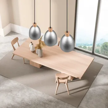 Trio Jagger nikkel-natúr függesztett lámpa (TRI-R30681067) E27 1 izzós IP20