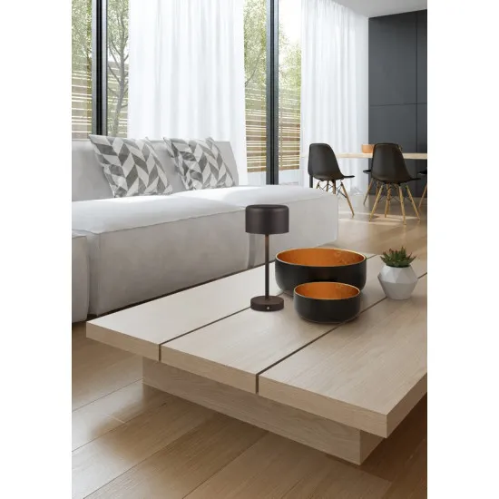 Trio Jeff fekete LED asztali lámpa (TRI-R59151132) LED 1 izzós IP20