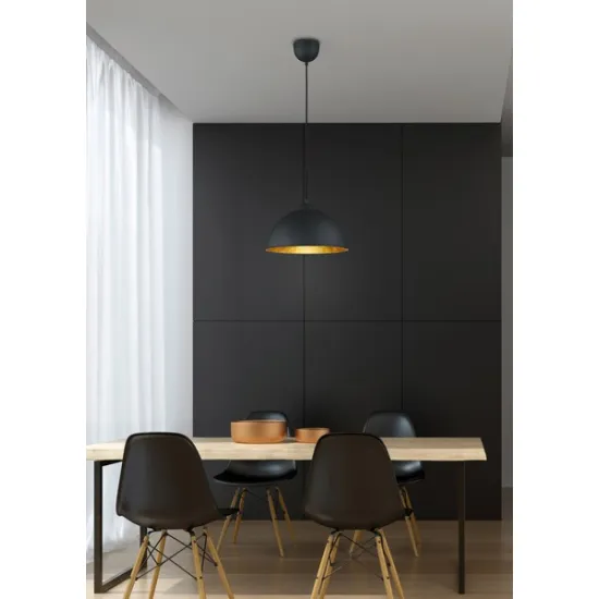 Trio Jimmy fekete-arany függesztett lámpa (TRI-R30121002) E27 1 izzós IP20