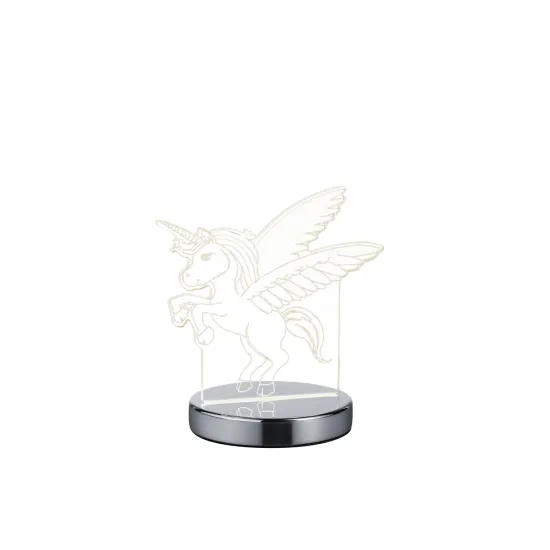 Trio Karo króm-átlátszó gyerek LED asztali lámpa (TRI-R52491106) LED 1 izzós IP20