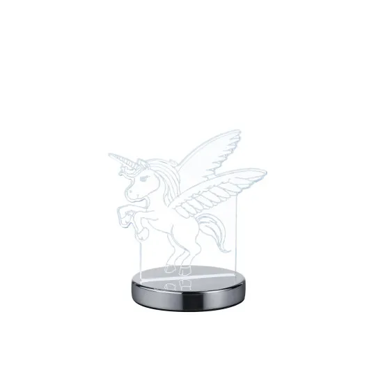 Trio Karo króm-átlátszó gyerek LED asztali lámpa (TRI-R52491106) LED 1 izzós IP20