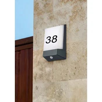 Trio Kasai anracit-fehér LED kültéri falikar (TRI-228669142) LED 1 izzós IP54