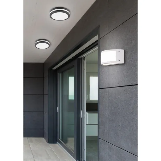 Trio Kendal antracit-fehér LED kültéri mennyezeti lámpa (TRI-R62151142) LED 1 izzós IP54