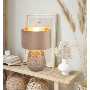 Trio Kiran szürke-bézs asztali lámpa (TRI-R51231061) E27 1 izzós IP20 Trio Kiran szürke-bézs asztali lámpa (TRI-R51231061) E27 1 izzós IP20