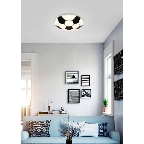 Trio Kloppi fehér-fekete gyerek LED mennyezeti lámpa (TRI-R62941101) LED 1 izzós IP20