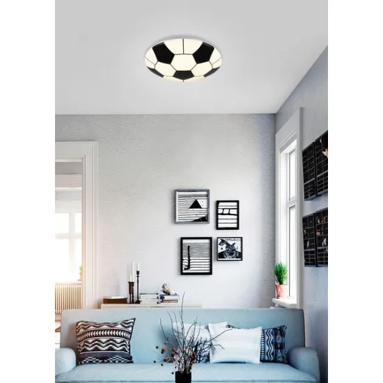 Trio Kloppi fehér-fekete gyerek LED mennyezeti lámpa (TRI-R62941101) LED 1 izzós IP20