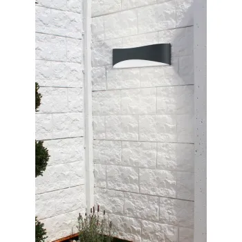 Trio Konda anracit-fehér LED kültéri falikar (TRI-228560242) LED 1 izzós IP65