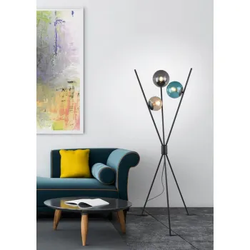Trio Lance fekete állólámpa (TRI-403400317) LED 3 izzós IP20
