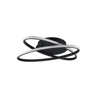 Trio Lane fekete-átlátszó LED mennyezeti lámpa (TRI-R67802132) LED 1 izzós IP20