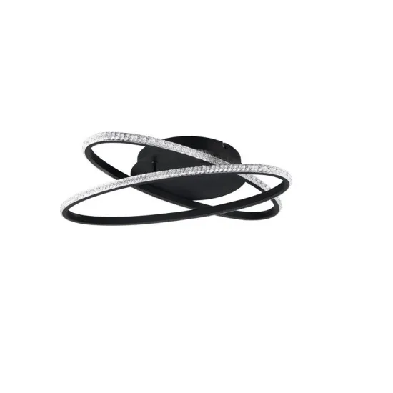 Trio Lane fekete-átlátszó LED mennyezeti lámpa (TRI-R67802132) LED 1 izzós IP20