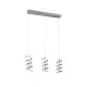 Trio Laola króm-fehér LED függesztett lámpa (TRI-R34183106) LED 3 izzós IP20