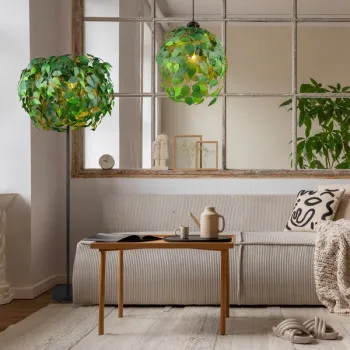 Trio Leavy fekete-zöld függesztett lámpa (TRI-R10461915) E27 1 izzós IP20