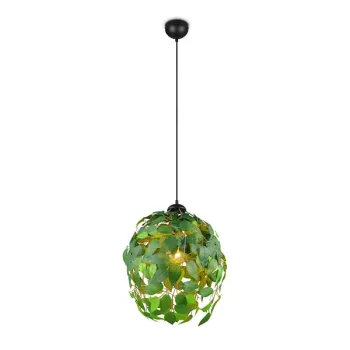 Trio Leavy fekete-zöld függesztett lámpa (TRI-R10461915) E27 1 izzós IP20