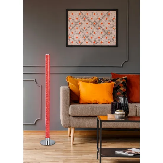 Trio Leia króm-átlátszó LED állólámpa (TRI-R42571100) LED 1 izzós IP20