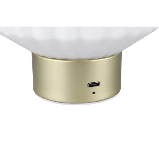 Trio Lord sárgaréz-fehér LED asztali lámpa (TRI-R57761101) LED 1 izzós IP20