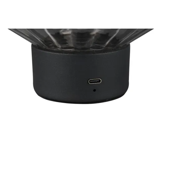 Trio Lord fekete-füstszínű LED asztali lámpa (TRI-R57761154) LED 1 izzós IP20