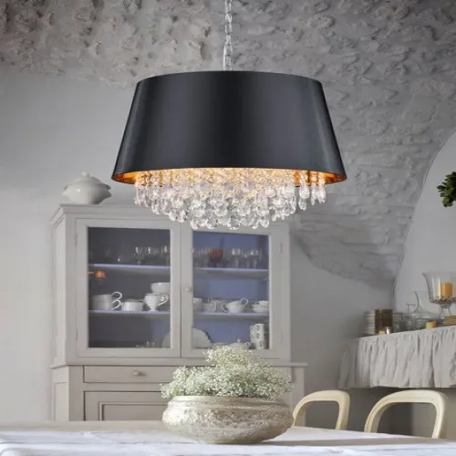 Trio Loreley fekete-arany függesztett lámpa (TRI-309300302) E14 3 izzós IP20