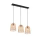 Trio Lovis fekete-natúr függesztett lámpa (TRI-R31143036) E27 3 izzós IP20 Trio Lovis fekete-natúr függesztett lámpa (TRI-R31143036) E27 3 izzós IP20