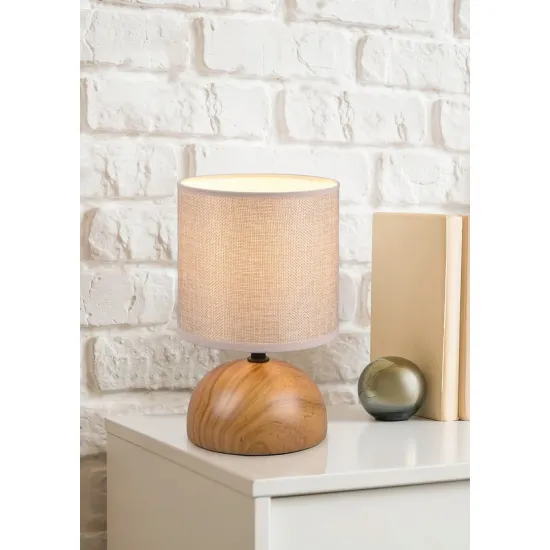 Trio Luci fa színű-bézs asztali lámpa (TRI-R50351035) E14 1 izzós IP20