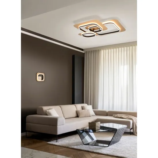 Trio Lugo arany-fekete LED mennyezeti lámpa (TRI-642910380) LED 1 izzós IP20