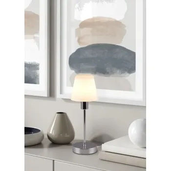 Trio Luis II króm asztali lámpa (TRI-595700106) E14 1 izzós IP20