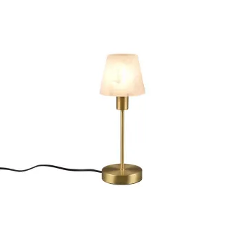 Trio Luis II sárgaréz-fehér asztali lámpa (TRI-595700108) E14 1 izzós IP20