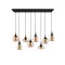 Trio Lumina borostyán-fekete függesztett lámpa (TRI-317000813) E14 8 izzós IP20