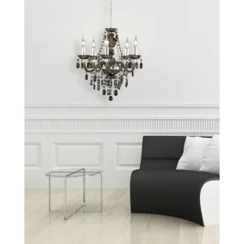 Trio Lüster króm-fekete csillár (TRI-R1107-02) E14 5 izzós IP20