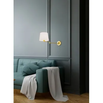 Trio Lyon sárgaréz-fehér falikar (TRI-209100108) E27 1 izzós IP20