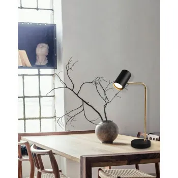 Trio Marley sárgaréz-fekete asztali lámpa (TRI-512400108) GU10 1 izzós IP20