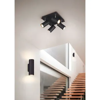 Trio Marley fekete mennyezeti spotlámpa (TRI-802430432) GU10 4 izzós IP20