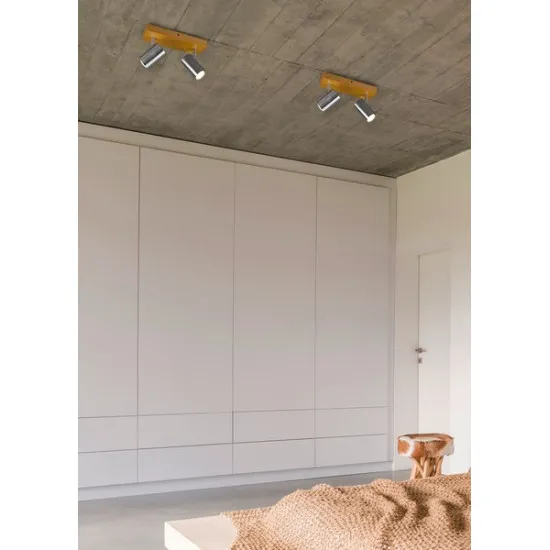 Trio Marley natúr-nikkel mennyezeti spotlámpa (TRI-812400207) GU10 2 izzós IP20