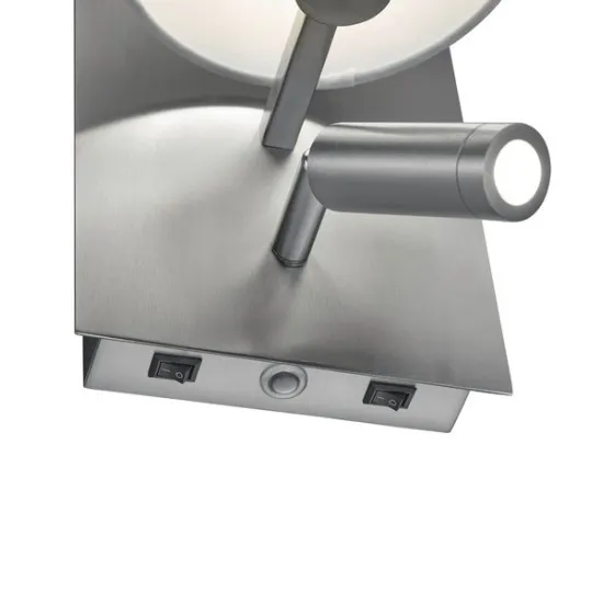 Trio Marriot matt nikkel-fehér olvasólámpás fali lámpa (TRI-271470207) E14+LED 1 izzós IP20