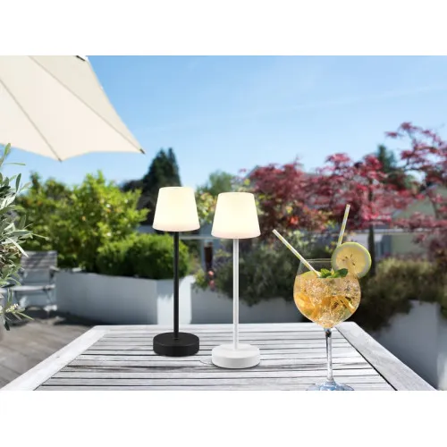 Trio Martinez fekete-fehér LED kültéri asztali lámpa (TRI-R54086132) LED 1 izzós IP44