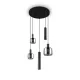 Trio Mataro króm-fekete függesztett lámpa (TRI-364130532) E27+E14+GU10 5 izzós IP20