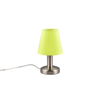 Trio Mats II matt nikkel-zöld asztali lámpa (TRI-599700115) E14 1 izzós IP20