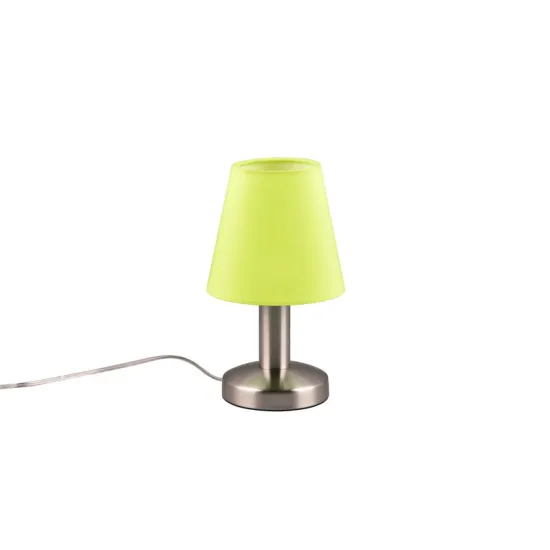 Trio Mats II matt nikkel-zöld asztali lámpa (TRI-599700115) E14 1 izzós IP20