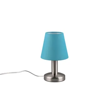 Trio Mats II matt nikkel-türkiz asztali lámpa (TRI-599700119) E14 1 izzós IP20