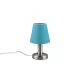 Trio Mats II matt nikkel-türkiz asztali lámpa (TRI-599700119) E14 1 izzós IP20