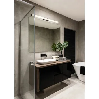 Trio Mattimo fekete-fehér fürdőszobai LED tükörvilágítás (TRI-283270332) LED 1 izzós IP44