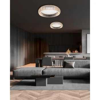Trio Monte fehér-natúr LED mennyezeti lámpa (TRI-R62171930) LED 1 izzós IP20