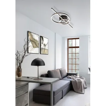 Trio Montilla fekete-fehér LED mennyezeti lámpa (TRI-643010332) LED 1 izzós IP20