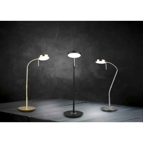 Trio Monza matt nikkel LED asztali lámpa (TRI-523310107) LED 1 izzós IP20