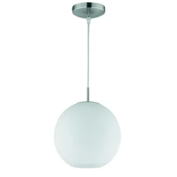 Trio Moon matt nikkel-fehér függesztett lámpa (TRI-R30152507) E27 1 izzós IP20