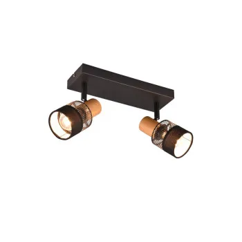 Trio Nandini natúr-fekete mennyezeti spotlámpa (TRI-811700232) E14 2 izzós IP20