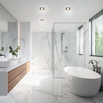 Trio Nimbus fekete-fehér fürdőszobai LED beépíthető lámpa (TRI-653410132) LED 1 izzós IP44