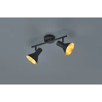 Trio Nina fekete-arany mennyezeti spotlámpa (TRI-R80162002) E14 2 izzós IP20 Trio Nina fekete-arany mennyezeti spotlámpa (TRI-R80162002) E14 2 izzós IP20