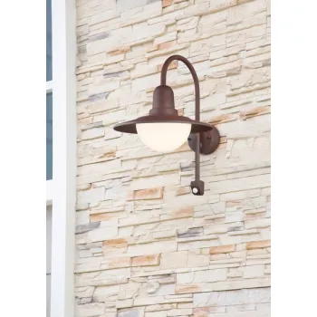 Trio Norman rozsdabarna-fehér kültéri falikar (TRI-207269124) E27 1 izzós IP44