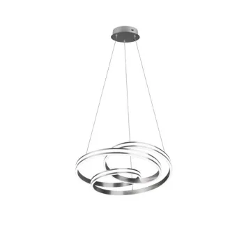 Trio Nuria matt nikkel-fehér LED függesztett lámpa (TRI-326210107) LED 1 izzós IP20