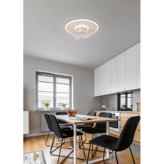 Trio Nybro fehér LED mennyezeti ventilátoros lámpa (TRI-R64133131) LED 1 izzós IP20